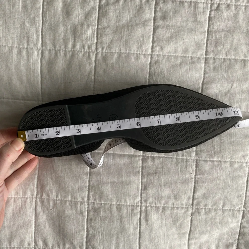 Vivaia Women's Black Melia Half d’Orsay Flats Size 41.5 - Picture 11 of 12